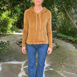 NSF cropped velvet sweater